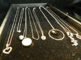 Sterling Silver - 8 Necklaces - 33.2 Grams