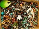 Box Lot of Beautiful Natural Stone and Shell Jewelry