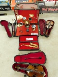 5 Piece Miniature Instruments In Cases or Boxes