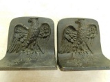 Vintage Cast Iron Bookends - Eagle