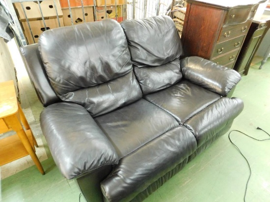Electric Leather Loveseat #1