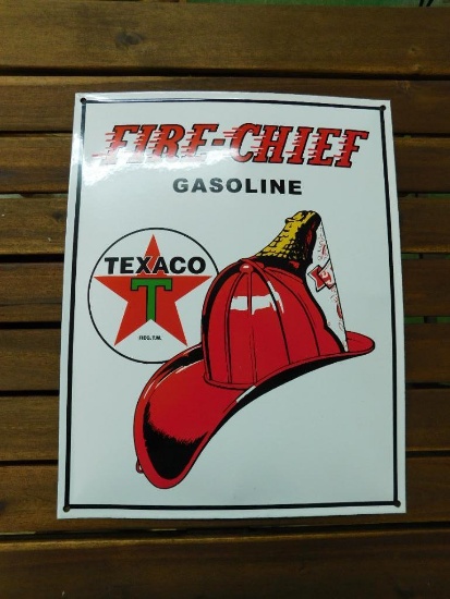 "Fire Chief" Porcelain Sign