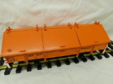 LGB - Lehmann- G-Gauge -#4011 Orange Klappdeckelwagen Covered Gondola