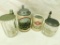 Lot of 4 Steins - 2 Glass - 2 Porcelain