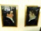 Pair of Reverse Painted Portraits - Man Has Cracks