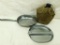 Lot with US Military Canteen and Camping Pans