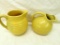 Lot of 2 Vintage Yellow Pitchers