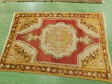 Estate Rug - Gold Cream and Burgundy - 5'7