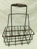 Vintage Steel Milk Bottle Carrier