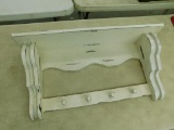 Painted White Wood Wall Shelf