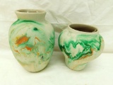 Pair of Nemadji Native American Pottery