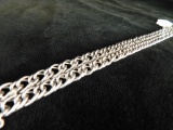 Sterling Silver Chain Link Bracelet - 33.1 Grams