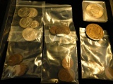 Tray Lot with Silver Dollar - Susan B Anthony Dollars - Eisenhower Dollar - Wheat Pennies