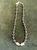 Sterling Silver and Natural Onyx Necklace