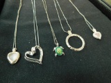 Sterling Silver Necklaces - 5 Pieces - 21.0 Grams