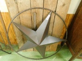 Painted Metal Star Compass Wall Art