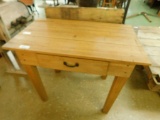 Primitive Oak Desk With Drawer