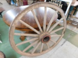 Vintage Wood and Metal Wagon Wheel
