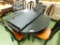 Modern Black Dining Table with 4 Chairs and 1 Leaf