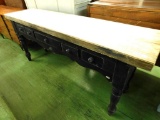 Modern 5 Drawer Painted Sofa Table