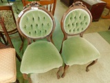 Tufted Back Victorian Chairs