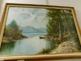 Oil on Canvas - Unsigned - Lake Scene