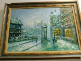 Oil on Canvas - Unsigned -European Street Scene