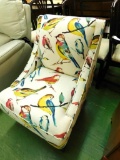 Upholstered Bird Themed Chair
