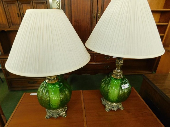 Green Glass Bulb Lamps