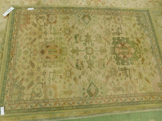 Area Rug - Cream and Pale Green
