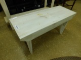 Painted White Bench