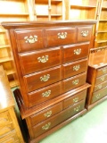 American Drew Mahogany Highboy Dresser