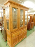 Richardson Brothers 2 Piece Oak China Cabinet with Pull Outs