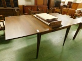 MCM Mid Century Walnut Drop Side Dining Table