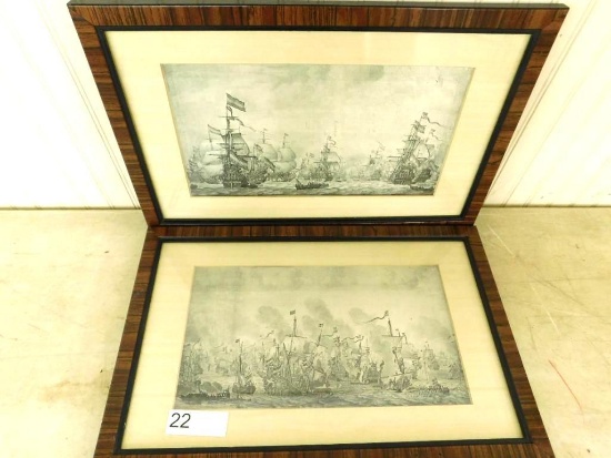 Pair of Vintage Ship Prints