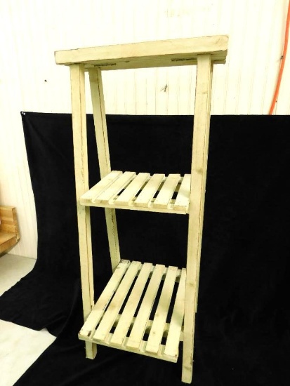 Painted Folding Wood Plant Stand