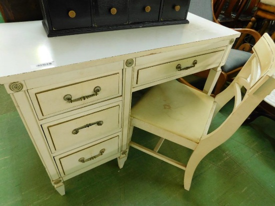 Formica Top French Desk and Chair