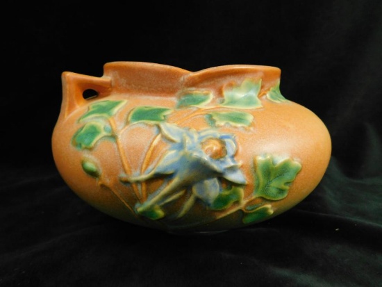 Roseville Pottery - Jardiniere - Columbine - Blue - 655-4