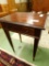 Brass Inlaid Mahogany 1 Drawer Side Table