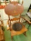 Vintage Rocking Chair with Leather Seat