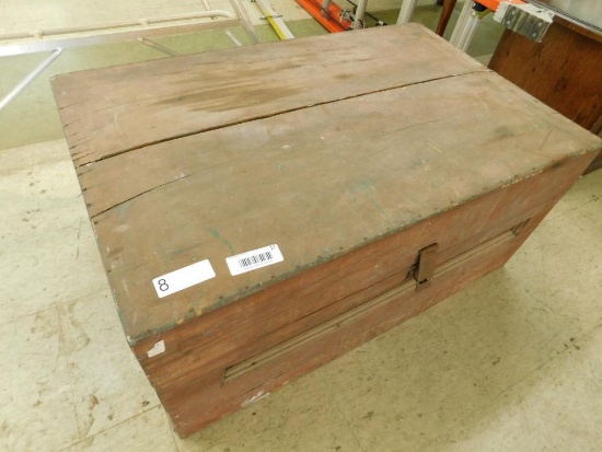 Vintage Wood Tool Box with Tray
