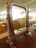 Mahogany Spool Shaving Mirror