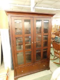Modern Tall Curio Cabinet with 1 Drawer
