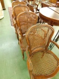 Cane French Arm Chairs