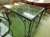 Wrought Iron Glass Top Table