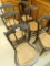 Vintage Carved Cane Seat Chairs