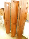 3 Pairs of Double Shutters - Natural Wood Stained