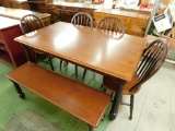 Kitchen Set with 4 Chairs and Bench