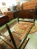 Double Mahogany Bed with Rails