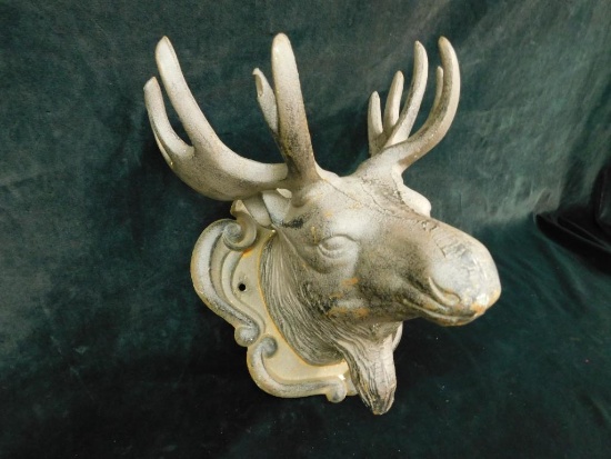 Cast Iron Deer / Elk Head Wall Decor
